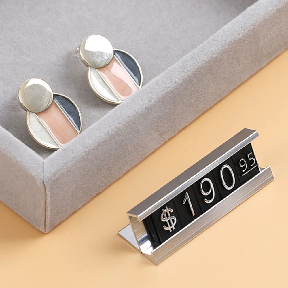 Price Tag Dollar Euro Number Digit Cubes Clothes Phone Laptop Jewelry Showcase Counter Price Label Sign Display Stand acrylic price tag paper holder display stand table mini price cubes jewelry label sign watch tag