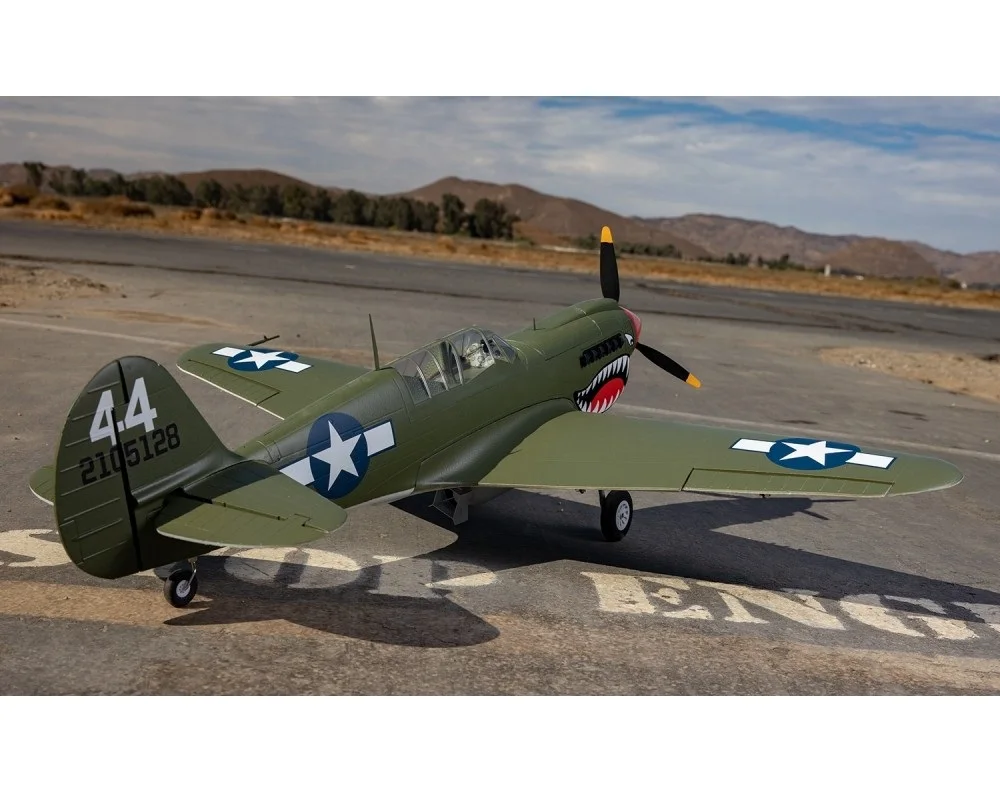 フモデルrcウォーバードP-40 p40ウォーホーク1100翼プロペラ飛行機