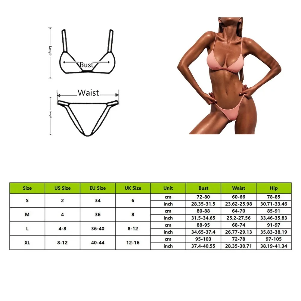 Sexy Brazilian Thong Bikini Swimwear Women Solid Swimsuit Bikini Set Summer Beachwear Swim Suit Vacation Swimwear For Women Bikinis Set Aliexpress