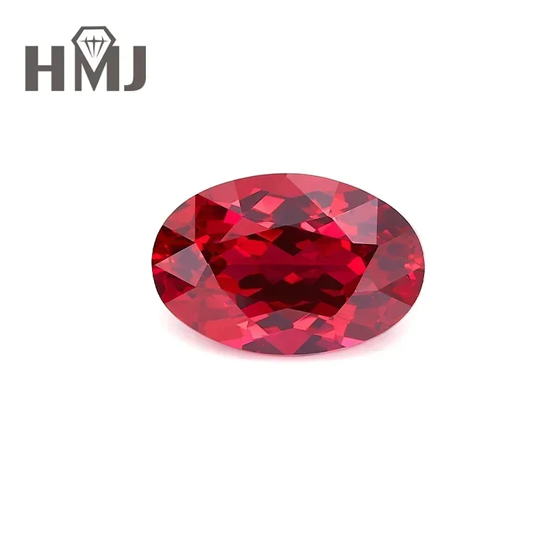 Top Pigeon Blood Oval Shape Lab Grown Ruby Loose Gemstones with AGL Certificate Charms for Jewelry Making