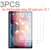 3PCS Glass screen protector for Alldocube iplay 60 pad pro 12.1'' 2024 tablet protective film 9H hardness 1