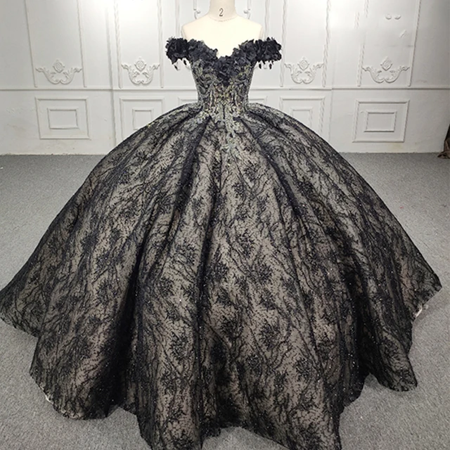 Quinceanera Dresses Ball Gown Flower Vestidos De 15 Años Black Sweetheart Beading Evening Party Dress 2022 DY9950 Bar Mitzvah 7