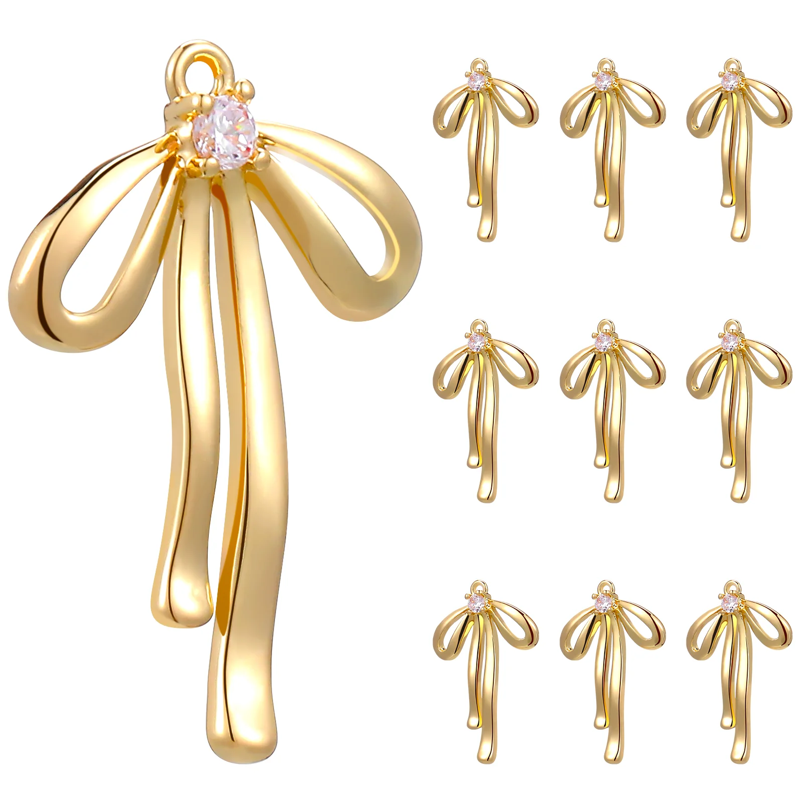 

10 Pcs Pendant Charms Jewelry Pendants Necklace DIY Accessories Pendent Copper Bracelet For Crafts