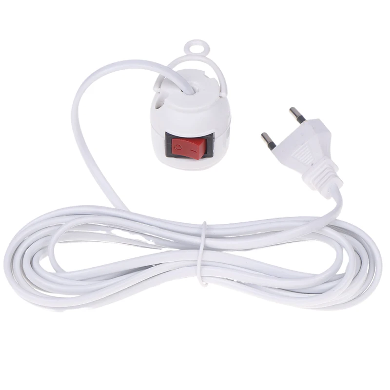 Lamp Base Holder EU Plug 4M Power Cord With Switch For Pendant Led Bulbs