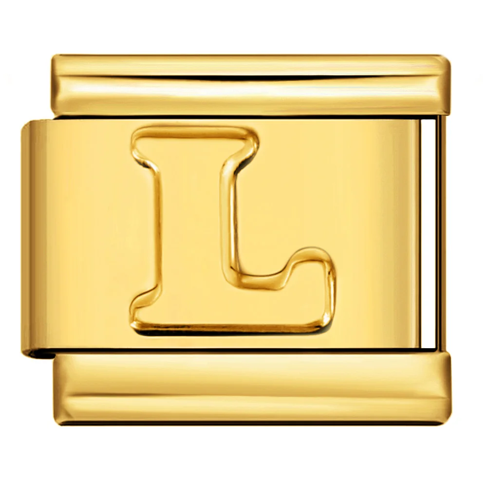 Mode Gold Farbe 26 A-Z Englisch Konkaven Buchstaben Charme Elastische Link Schmuck Italienische Edelstahl Machen Perle DIY 9mm Armband – Detail 4