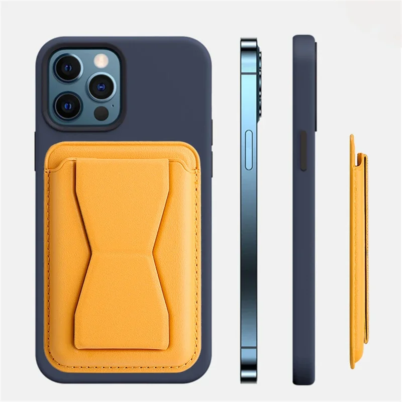 Magnetic Folding Wallet Card Holder and Phone Stand with MacSafe Support