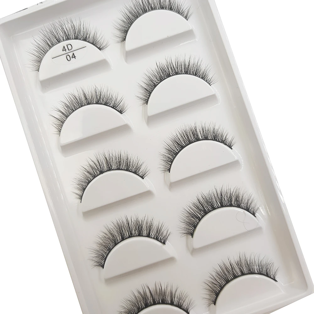 New 5 Pairs Natural Mink False Eyelashes Makeup Short Eyelash Extension Fake Eye Lashes Faux Cils Make Up Beauty Cilios 4