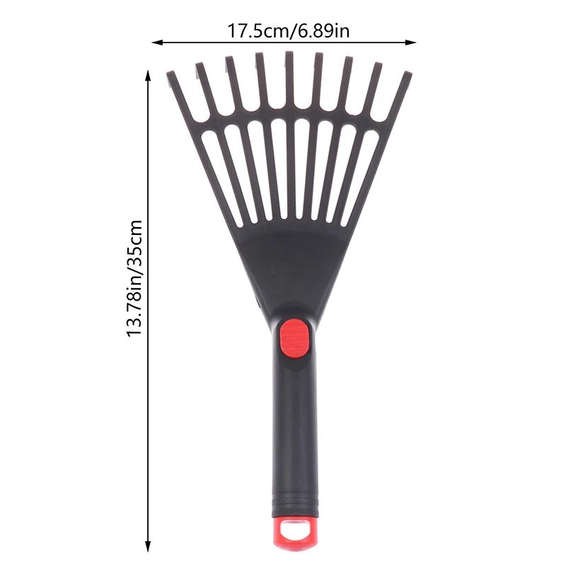 Garden Grass Leaf Rake Plastic Rake Gardening Lawn Hand Tool With Handle for Garden Maintenance Plant Care farming rake