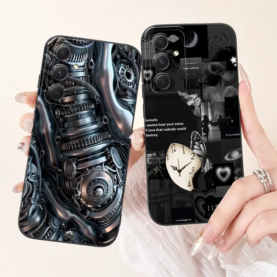 لسامسونج غالاكسي M52 5G حالة SM-M526B غطاء سيليكون شعبية زهرة الفضاء لينة بولي TPU فوندا لسامسونج M54 M55 5G SM-M556B كوكه