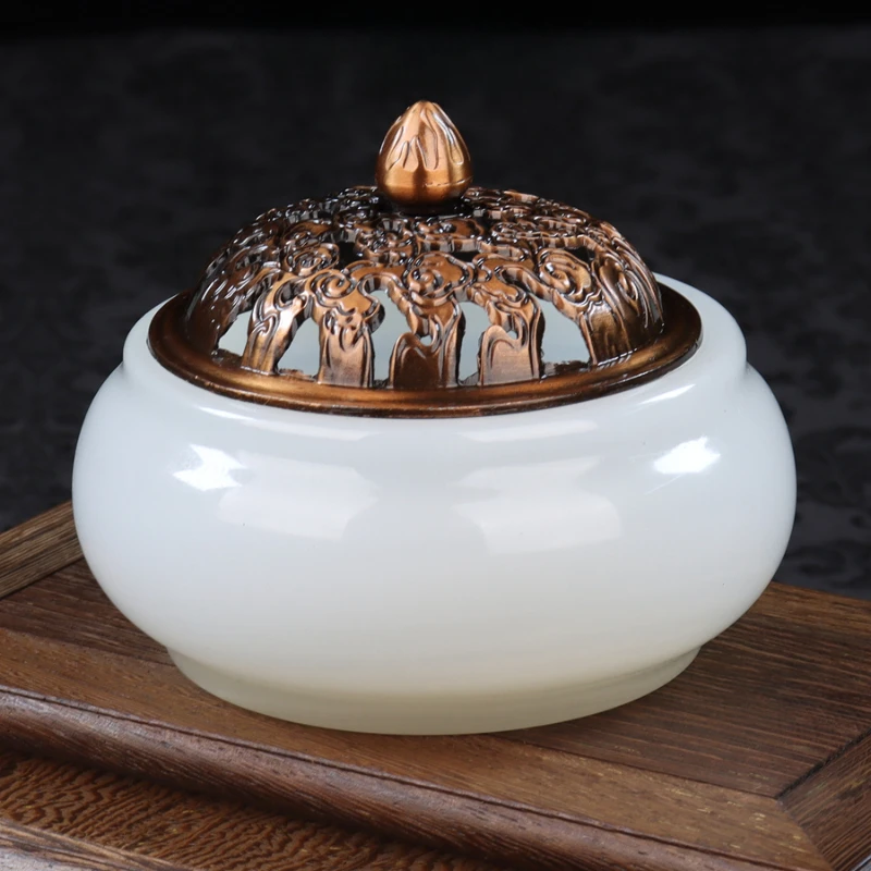 

Jade Stone Aromatherapy Stove Sandalwood Agarwood Household Incense Line Insertion Incense Seal Incense Buddha Bowl