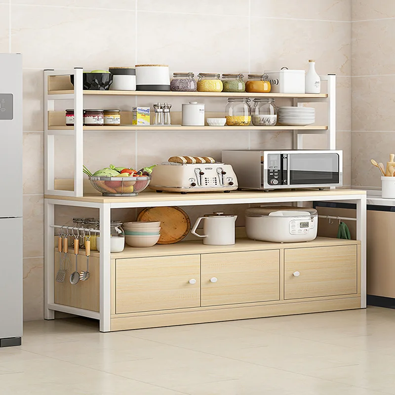 

Kitchen Slicer Table Multi-Functional Storage Rack Small Apartment Cabinet Locker Storage Table Household Table Floor