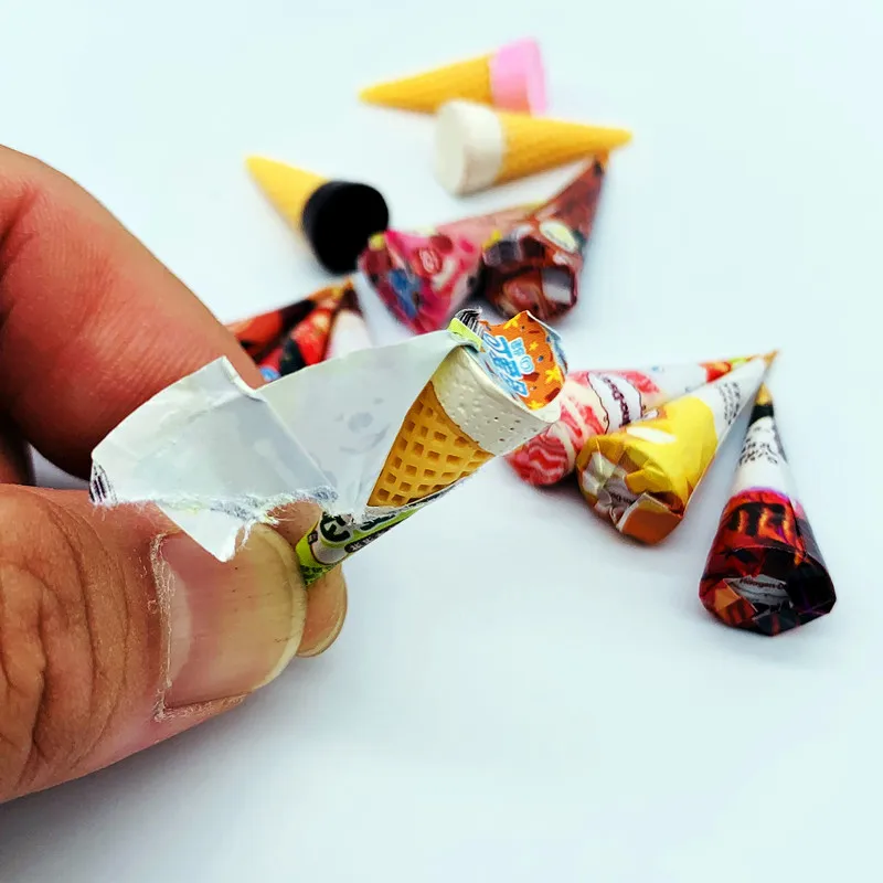 Miniature Mini Ice Cream Dolls Foods Snack Drinks Beer Model Toy Pretend Play   Supermarket For Barbies Ob11 Dollhouse Accessori 3
