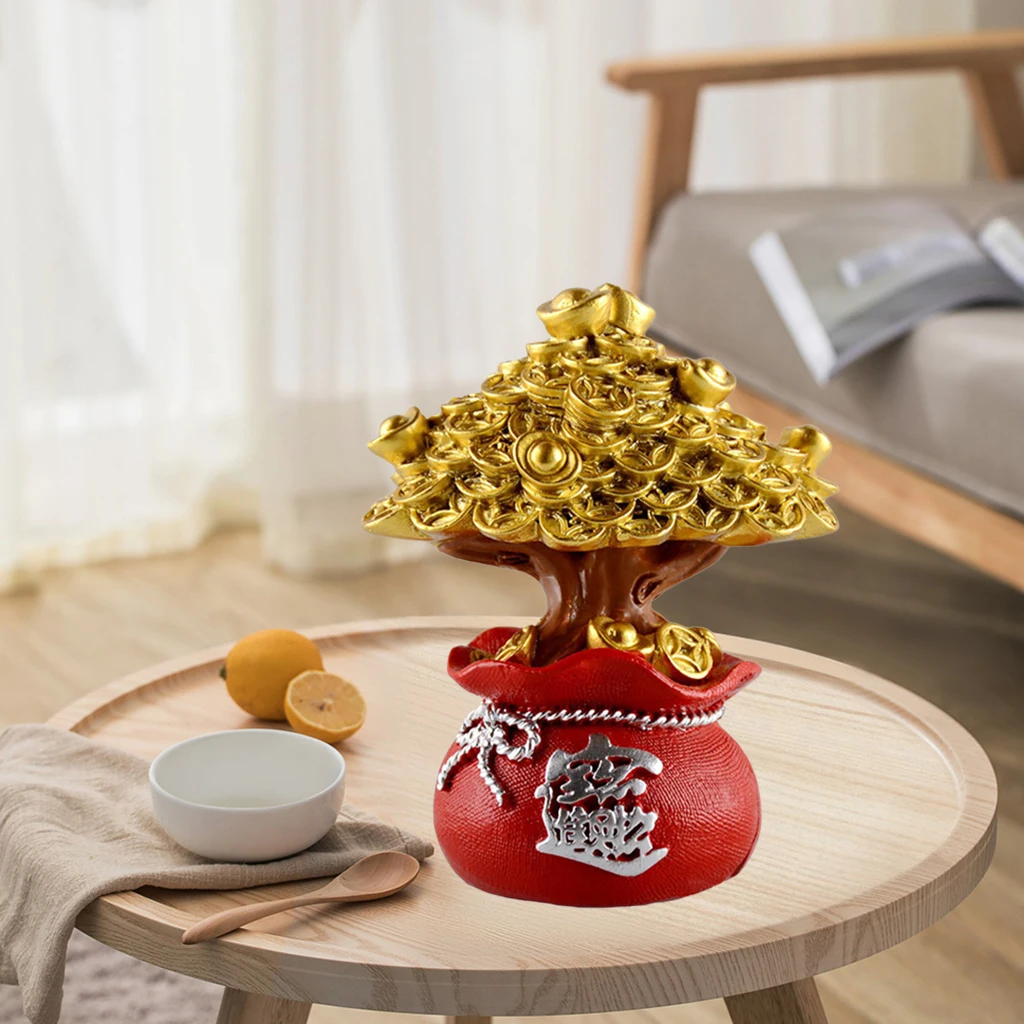 Chinese Feng Shui Money Tree Office Home Table Feng Shui Money Tree Cabinet Craft Plants Gift Stone Decorations Good Luck New