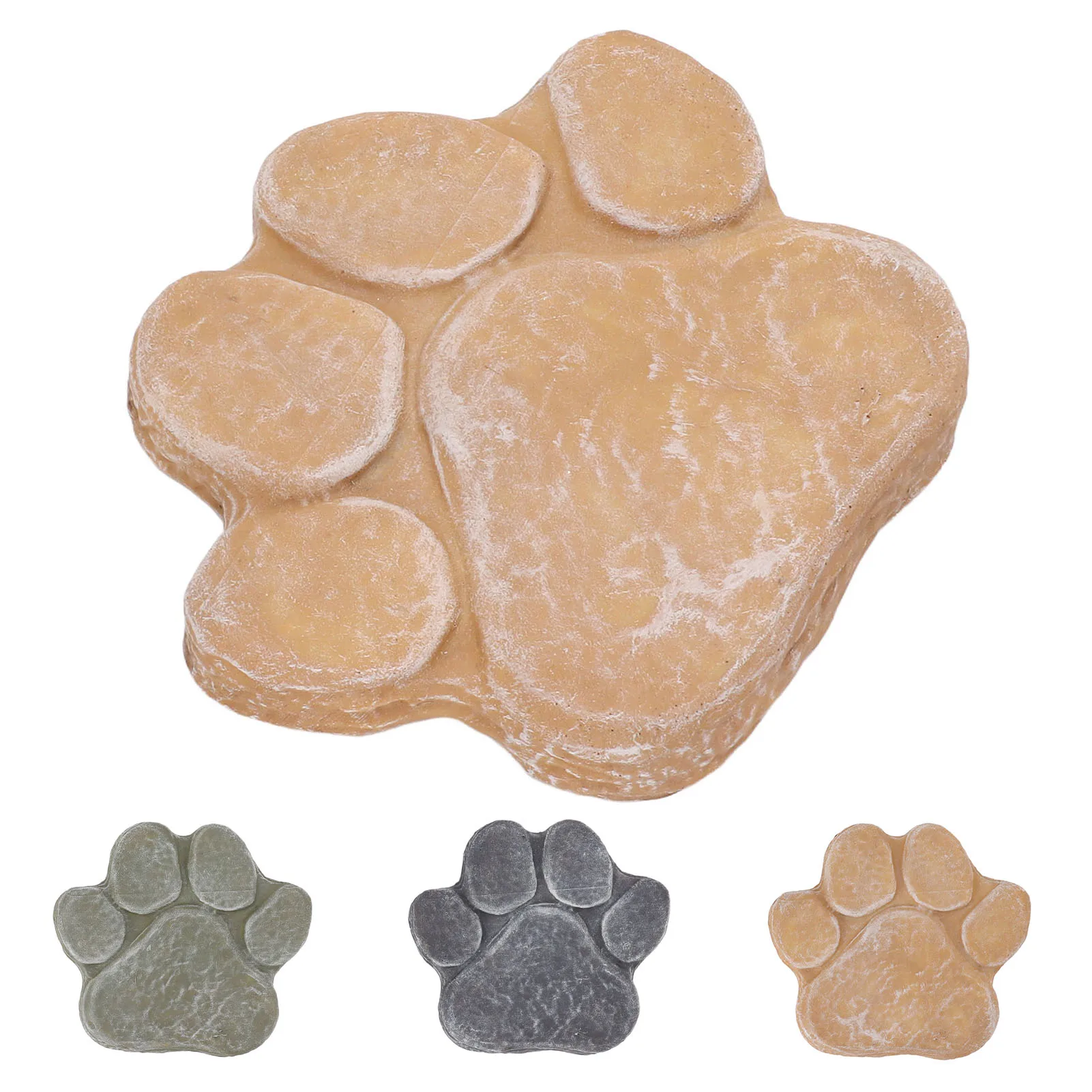 Dog Pawprint Memorial Stone DIY Lettering Dog Grave Marker Pet Monument for Outdoor Lawn Patio Pet Monument Memorial Stone