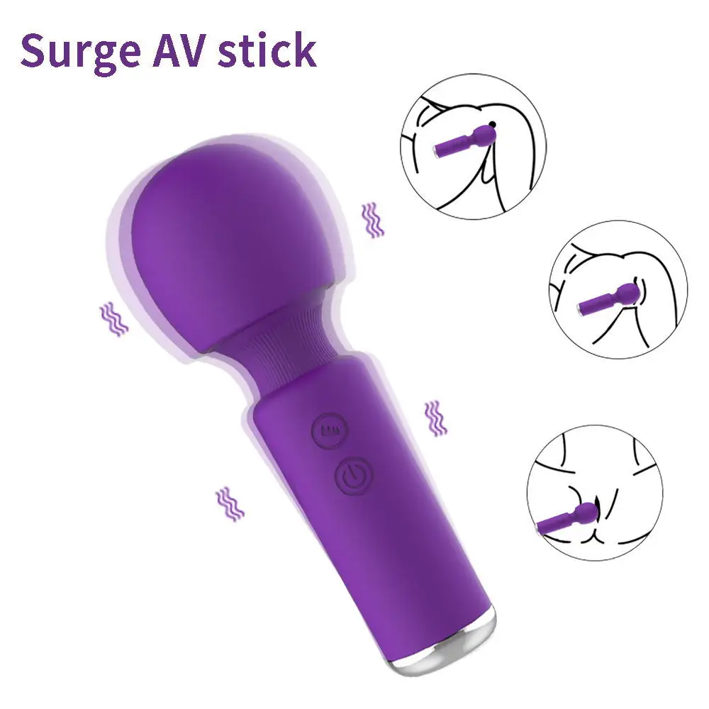 10 Speed Vibrator Magic Wand Female Clitoris Stimulator Masturbator USB Magnetic Charging AV Stick Sex Toys Woman Adult Toy