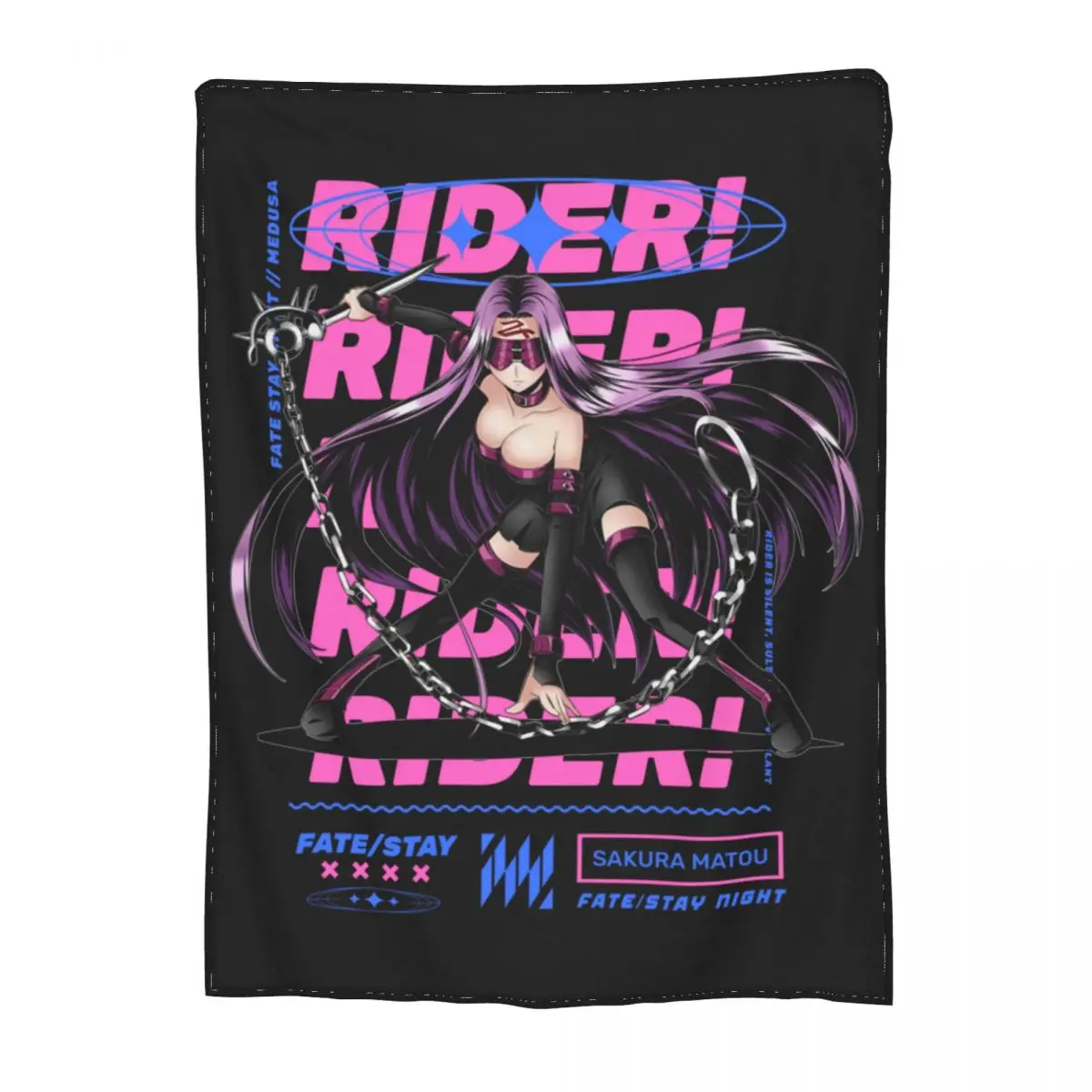 

Medusa Rider Fate Zero Blanket Merch Sofa Decorative Fate Stay Night Anime Throws And Blankets Super Soft Flannel for Couch