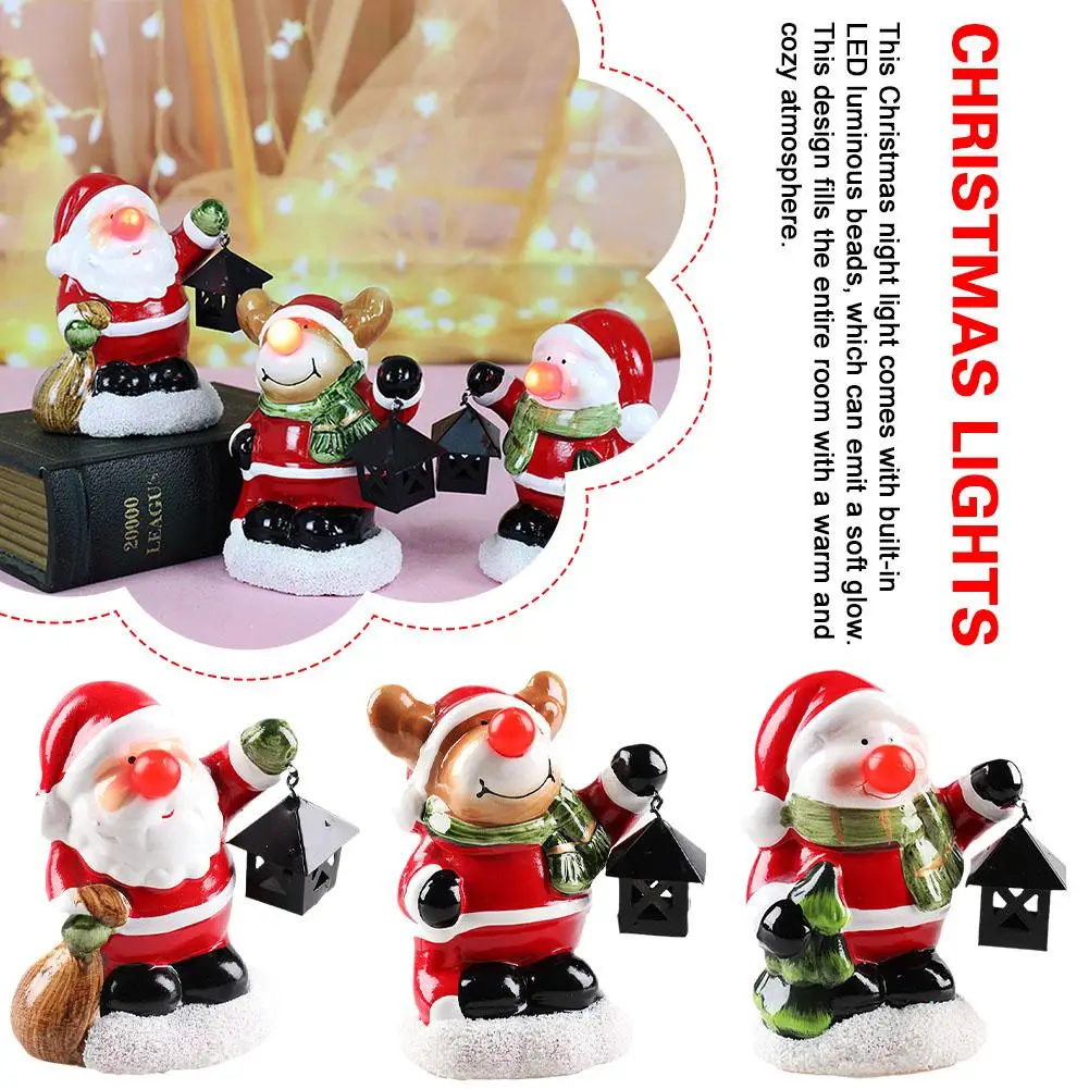

1pc Christmas Decorations Old Man Doll LED Luminous Candle Electronic Night Christmas Christmas Gifts Creative Eve Light Li V4T2