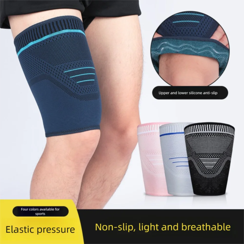 New Nylon Thigh Protection Sleeve Elastic Compression Leg Support Anti-Chafing Muscle Brace Men Women