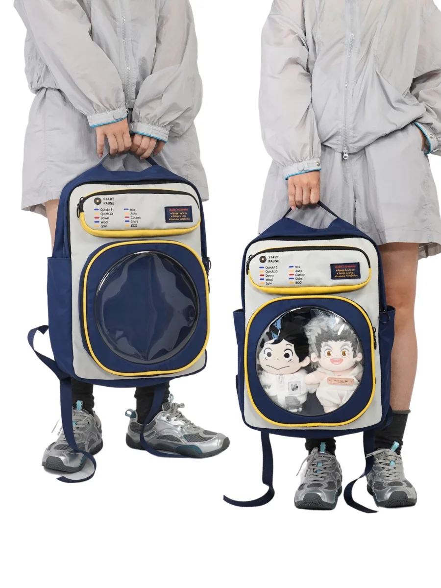 Japanese Large Capacity Backpack Schoolbag Students Leisure Commute Shoulder Women's Bag Transparent Itabag Women Handbags 2