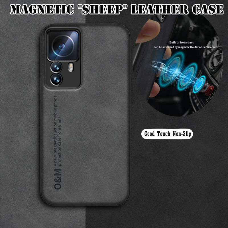 Luxus Magnetische Leder Telefon Fall Für Xiaomi Poco F3 F4 F5 X3 GT X4 X5 Pro Mi 12T 12X 12 13 Build-in Magnet eisen Soft Cover_voghion.com