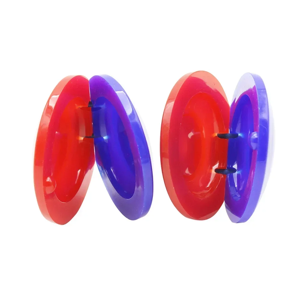 2 Pcs Plastic Finger Castanets for Toddler Children Early Musical Education Percussion Instrument Musical Toys