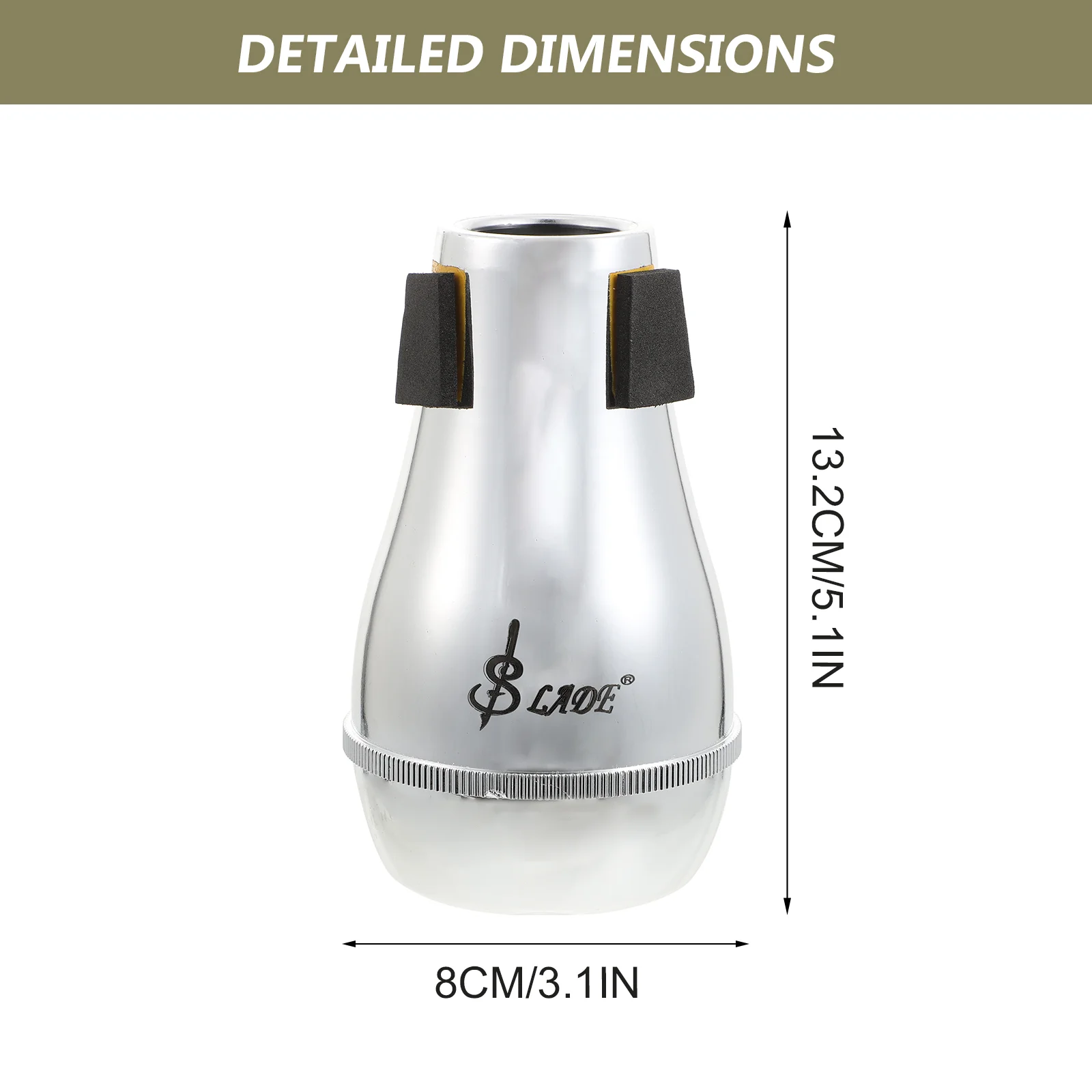 Description Picture 6 of itemFrench Horn Mute Durable Trombone Mute parts Music Instrument Accessory Dampener Abs for Trombone Flute/Saxophone/Tuba practice