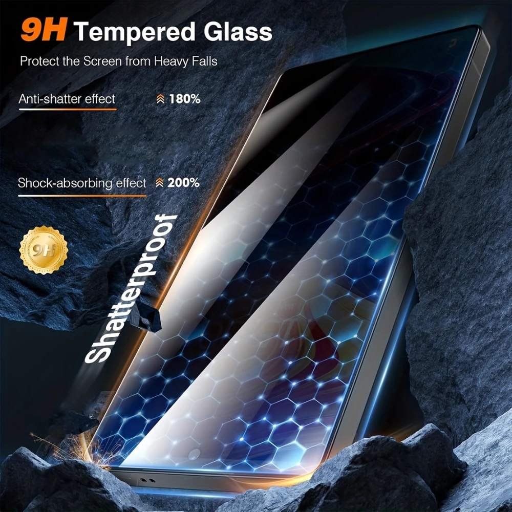 NNBILI 3-teiliger Sichtschutz aus gehärtetem Glas für Samsung Galaxy S26 Ultra S26-Serie, unterstützt 0,01S-Fingerabdruck-Entsperrung – Detail 3