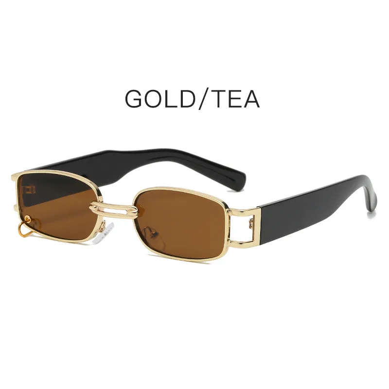 sunglasses for women Unisex Rectangular Hip Hop Sunglasses Vintage Metal Square Luxury Sun Glasses Men Women Rectangle Uv400 Driver Goggles Eyewear fashion sunglasses Sunglasses