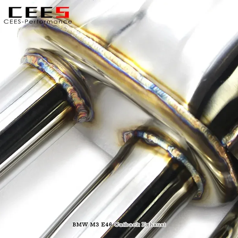 CEES Catback Exhaust for BMW M3 E46 2004-2006 SS304 Stainless Steel Valve Muffler Refit Terminale Scarico Auto Exhaust System