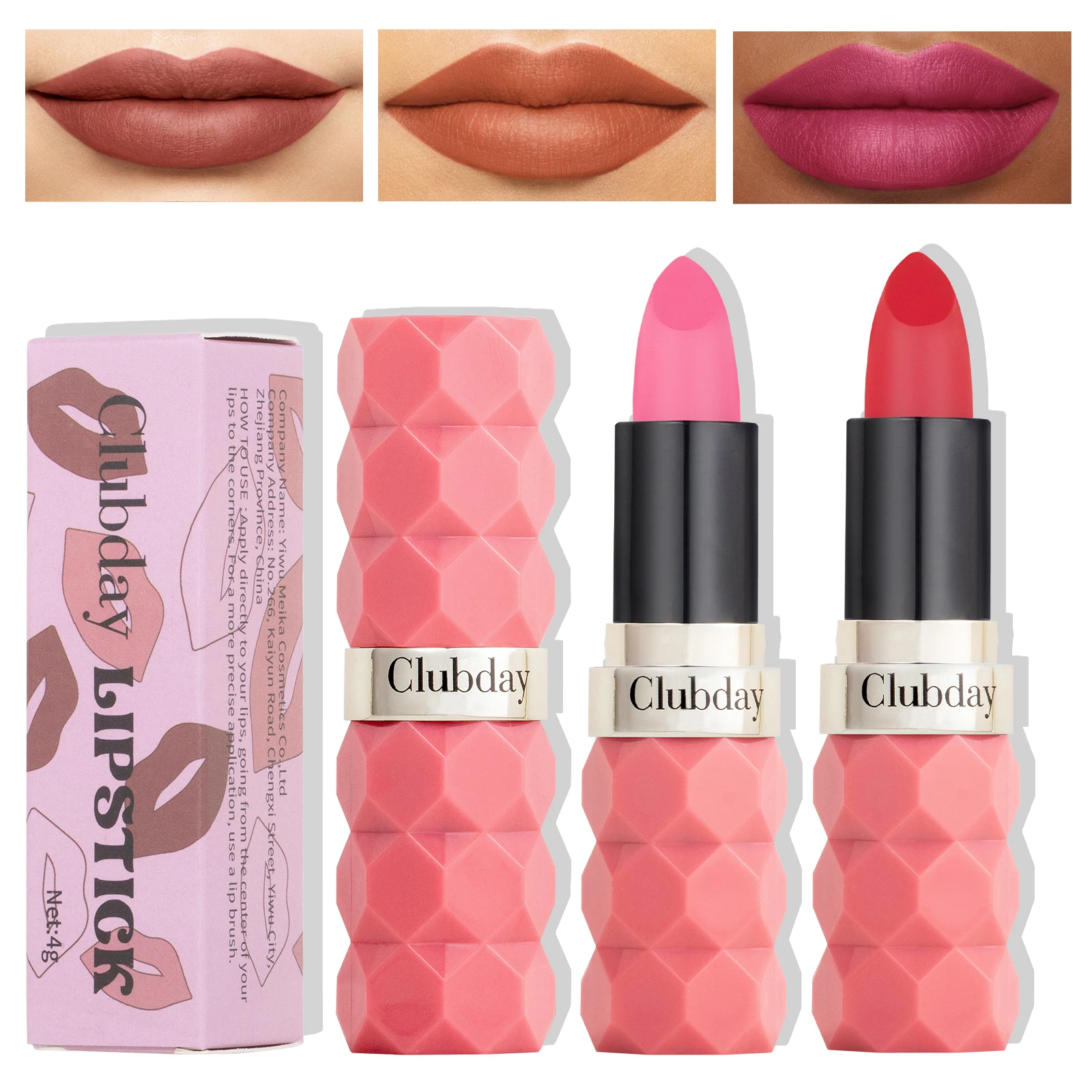Waterproof Durable Easy To Wear Lipstick Natural Matte Red Velvet Lip Stick Lip Coloring Makeup Women Beauty Cosmetics
