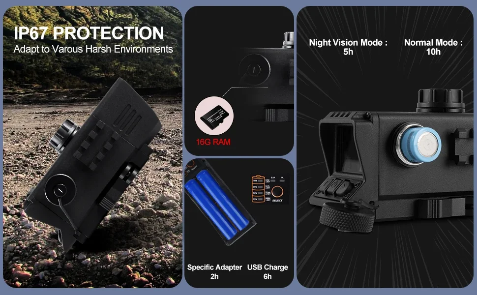 MS32 Night Vision Scope Rifle Scope for Hunting with IR850 Illuminator MOA Recor
