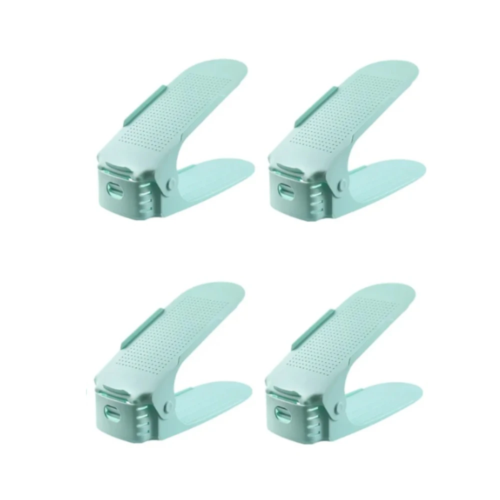 4-teiliger Schuhorganizer, Verstellbares Schuhstützgestell, Doppelschichtiger Schuhhalter, Schuhstapler für Schrankorganisation