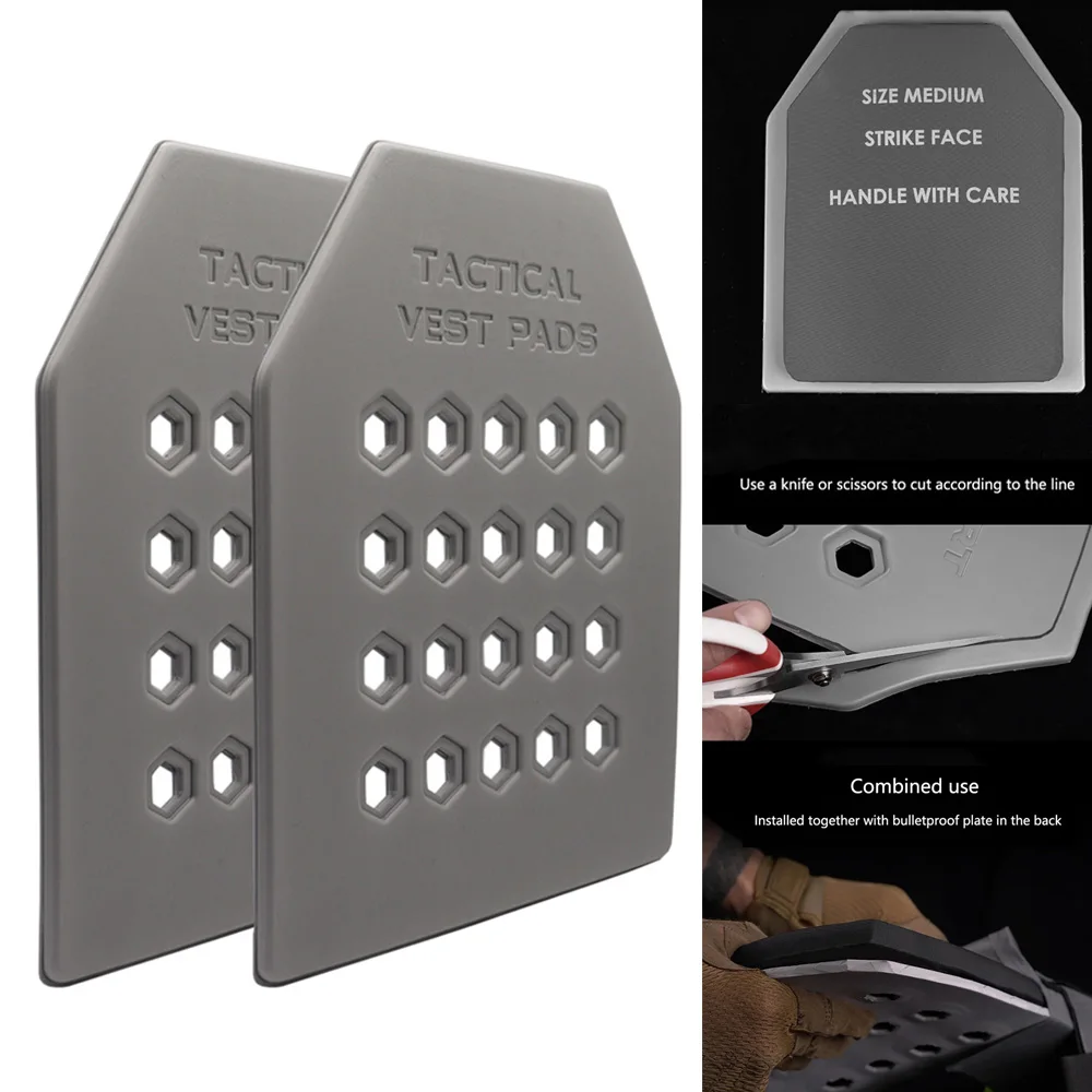 Plaque de protection tactique VULPO rembourrée - Insert anti-choc pour gilet de pêche et portage
