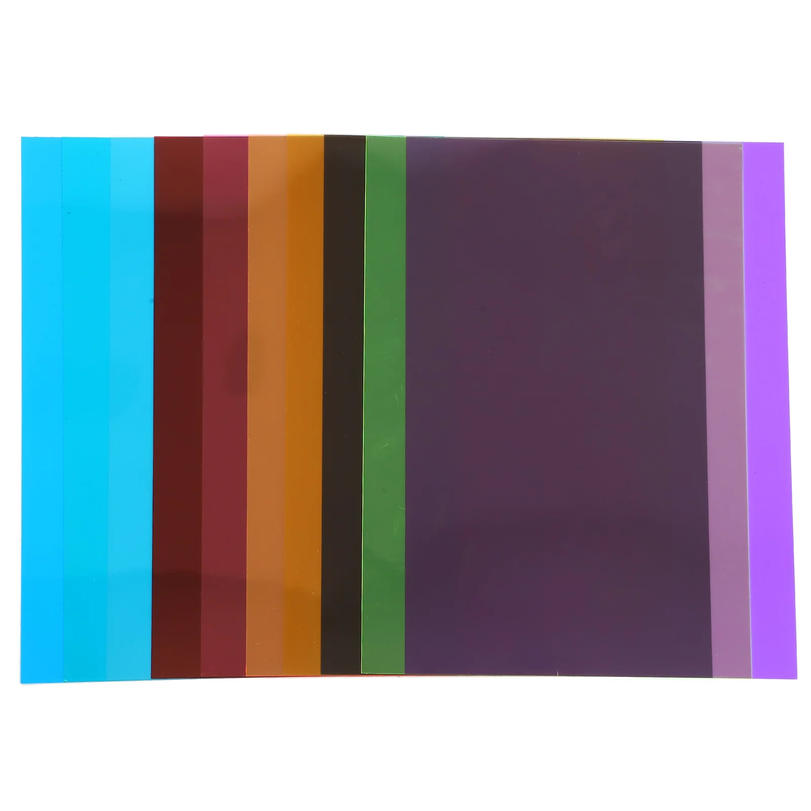 

10 Pcs Lighting Filter Pp Pvc Photo Filters Portable Correction Gels Colour Overlays Dyslexia Computer Screen