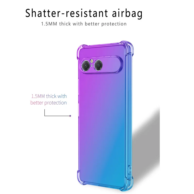 Rainbow Ultra Thin Shockproof Gradient Case - Four-Corner Silicone Soft Cover