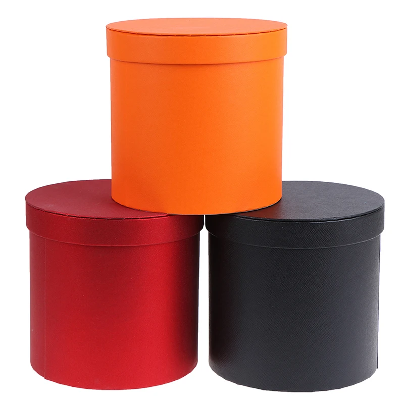 Round Floral Boxes Women Flower Packaging Paper Bag Hat Florist Bouquet Flower Packaging Box Gift Party Storage Boxes