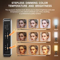 ST-120 LED Video Light Fill Light Rechargeable 3000 MAh Ajusted 3 Light Modes CRI95 Portable Mini Selfie Light 2500-9000K 2