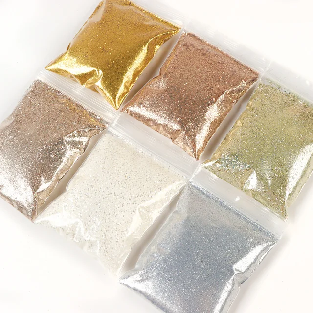 Glitter Polvere 3 Colori - Oro, Argento, Bianco | 60g Totali Per Unghie E Artigianato - Foto 6