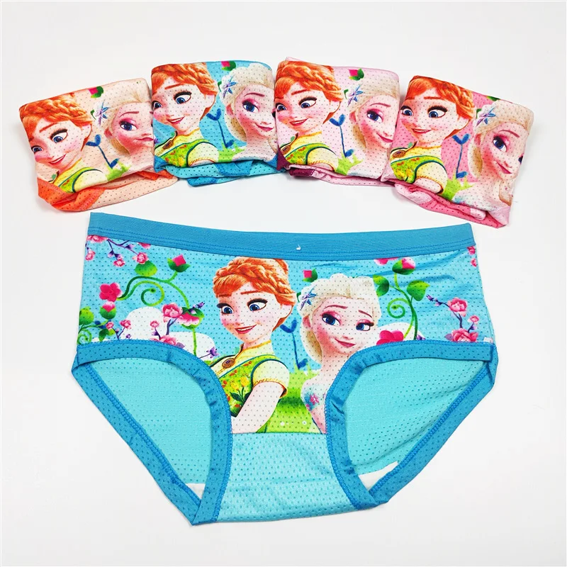 Disney Frozen Girls Underwear Children Briefs Baby Cartoon 3D Princess Frozen Anna Elsa Sofia Print Kid Undershorts Panties