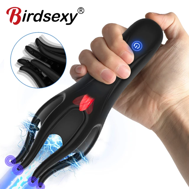 Eicheltrainer für Männer, leistungsstarker vibrierender Penis, G-Punkt-Masturbator, weiche Fingerspitze, verlängert die Ausdauer, Massagevibrator, erotisches Spielzeug 1