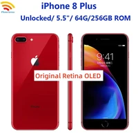 Original Apple iPhone 8 Plus 8P 64/256GB ROM 5.5' Retina IPS LCD NFC IOS Fingerprint Unlocked 4G LTE Mobile Phone