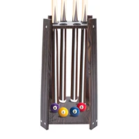8-Hole Billiard Cue Rack - Wood Multifunctional Pool Stick Stand Holder Cue Holder for Fishing Rod Golf Club (Wood Grain/White) 2
