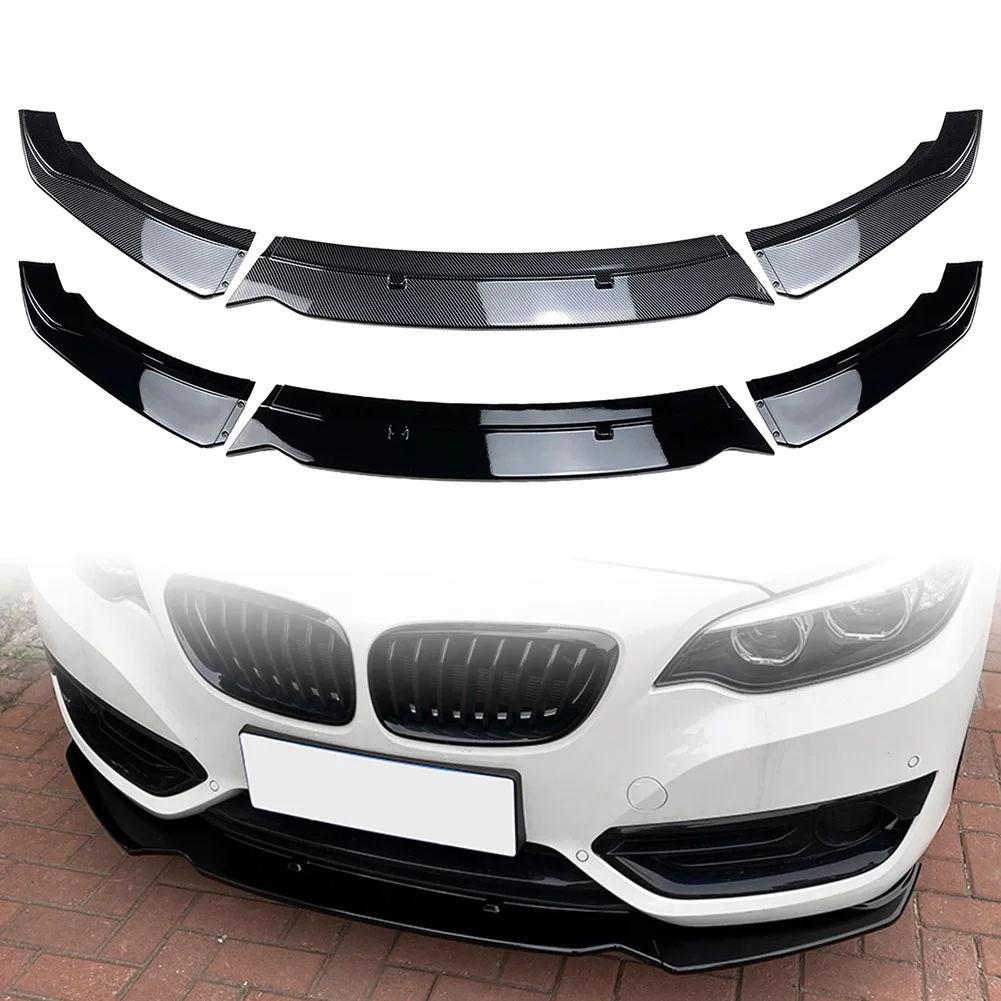 

3Pcs/Set Car Front Bumper Spoiler Lip Splitter Decoration Trim For BMW 2 Series F22 220i 225i 228i 2014 2015 2016 2017 2018 2019