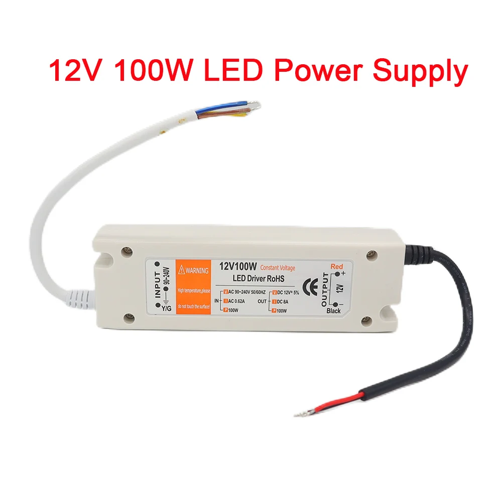 Spptty AC 100-240V à DC 12V SMD LED Driver Switch Transformateur de  puissance pour LED Light Strip, LED Power Supply, LED Driver 