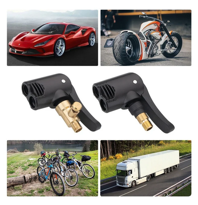 Brass Inflatable Pump Car Tire Air Chuck Inflator Pump Valve Connector Clip-on Adapter Car Tyre Wheel Valve For Xiaomi 1S 2 portable air pump electric air compressor tire pump accessories