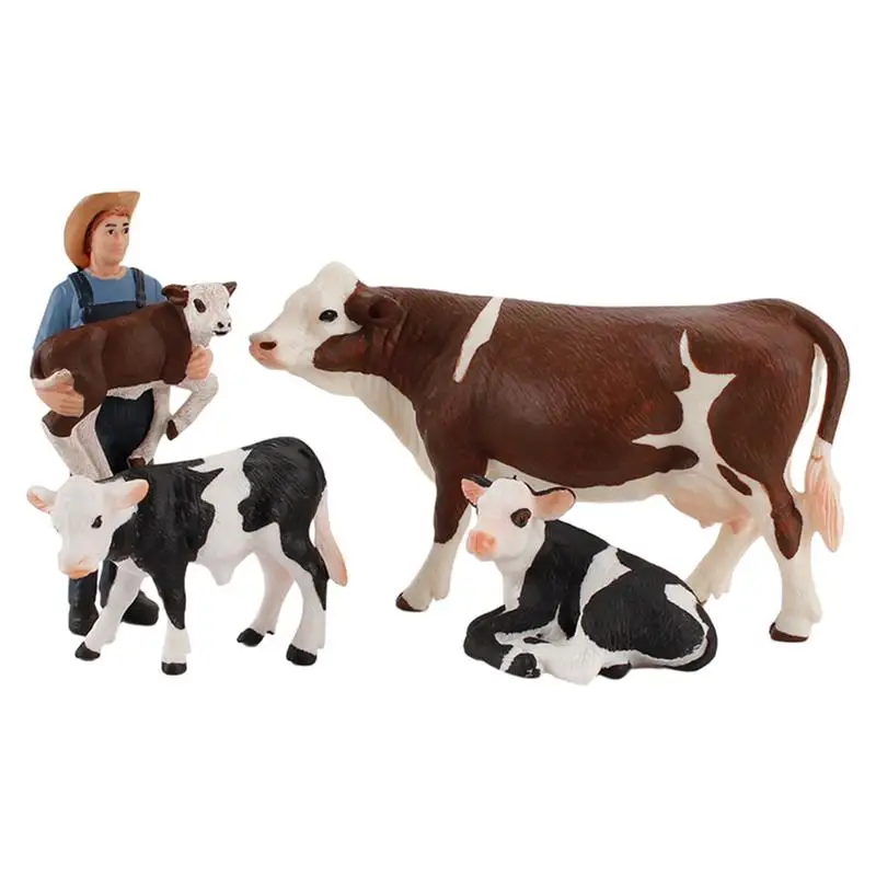 

Игрушечные фигурки икр, 4 шт./комплект, реалистичные детализированные игрушки для коров, игровой набор, крошечная Ферма для коров, игрушечный мини-набор, фигурки икр, игрушечный набор, ферма