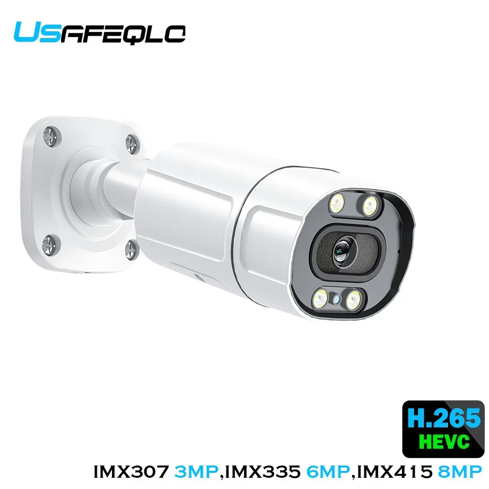 4K 8Mp Imx415 Poe Ip Camera Metal Double Light Microfono Integrato Spk Full Color Ir Indoor Outdoor Motion Detect Xmeye Pro App