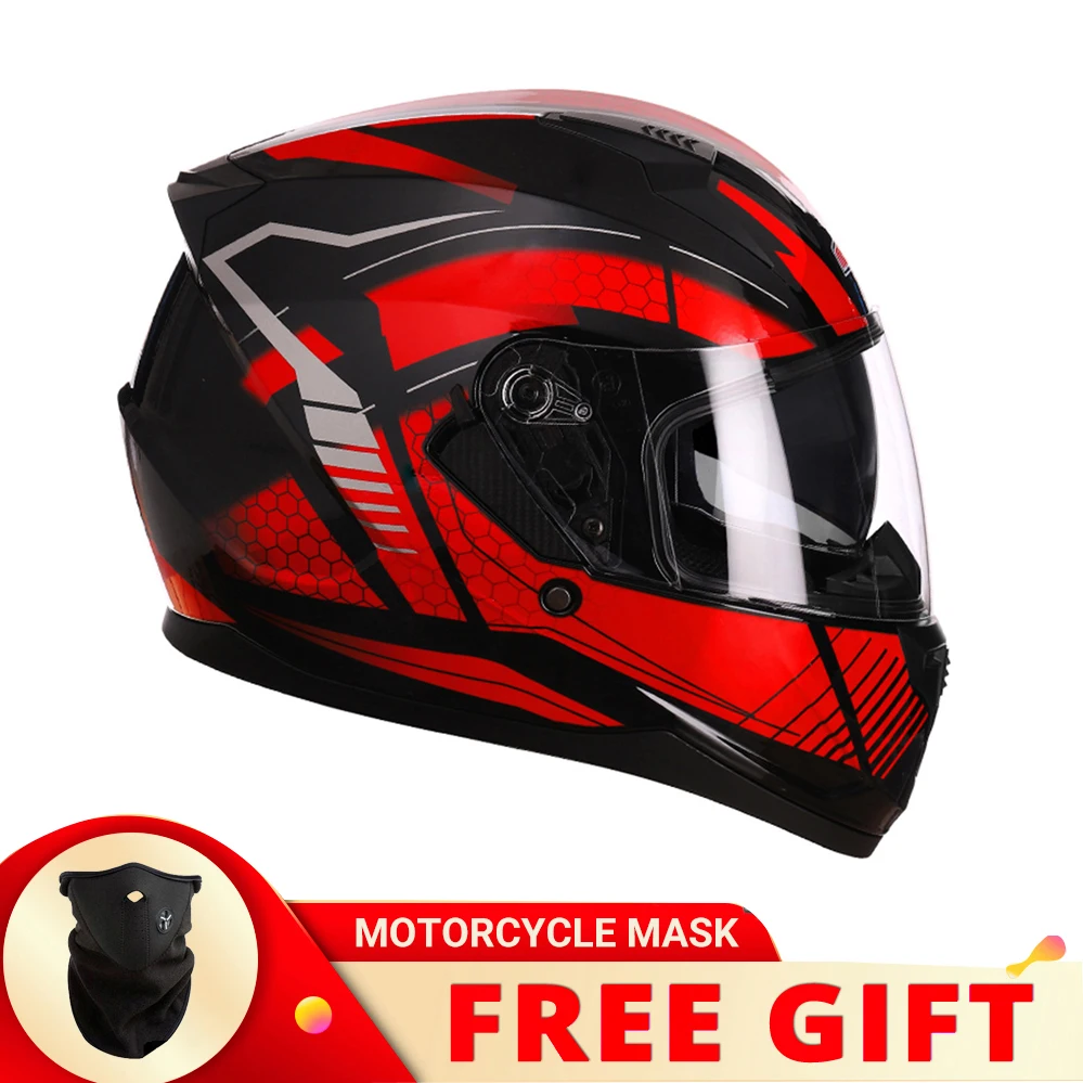 

Men Women Double Visor Full Face Helmets Off Road Racing Motorcycle Helmet Motorbike Casco Moto Motocross capacete DOT Approved