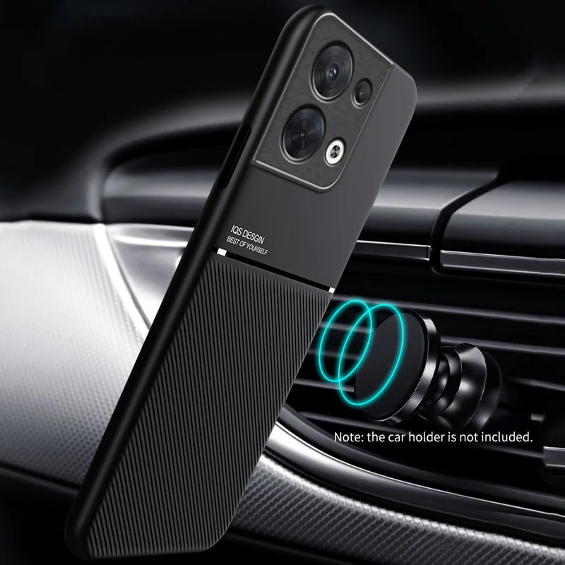 Magnetfodral i lädertextur för Oppo Reno 8 5G Reno 8T 4G 8 Pro magnetiskt skydd för bil för Oppo 7 4G 8 Lite 7Z 5G 6 5G 6Z 6 Lite_voghion.com
