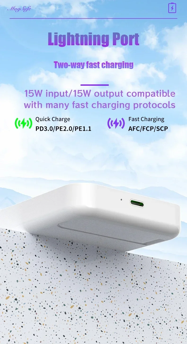 New Magnetic Power Bank External Auxiliary Spare Battery for IPhone 12 13 14 15 Portable Wireless Charger with Bracket Powerbank 7 S9547cec4cbea41e69a8034b7c66ce63d3